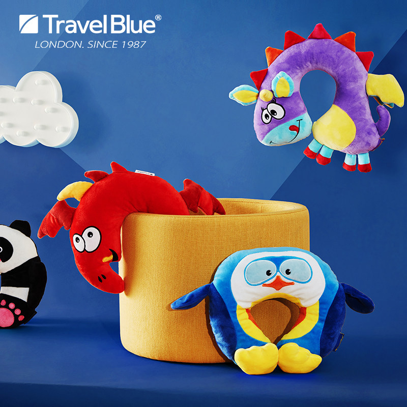 新品TravelBlue/蓝旅宝宝儿童u型枕旅行枕安全座椅W枕头护颈枕车