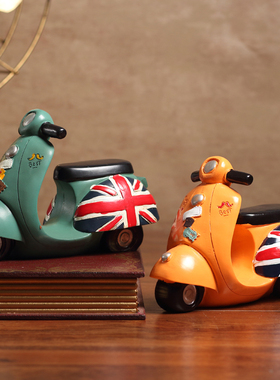 速发复古怀旧摩托车模型 家居客厅电视机柜饰吧店铺橱装窗酒品摆