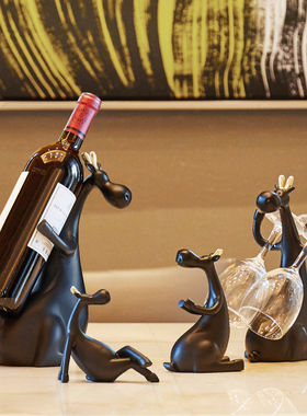 酒柜摆件创意红酒架家居装饰品北欧风客厅电视柜玄关结婚礼物闺蜜