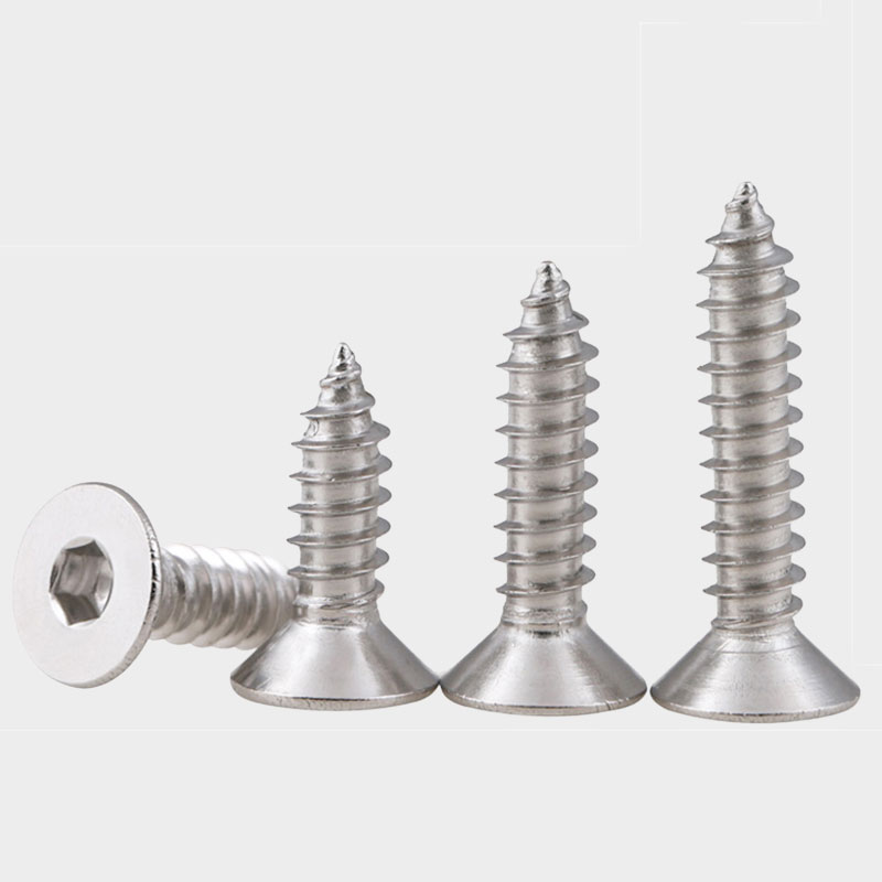 304不锈钢平头内六角自攻螺丝沉头内六角螺丝木螺丝钉M2M3M4M5M6