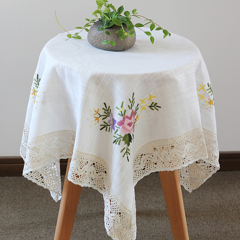 桌布布艺棉麻小清新长方形正方形圆桌布insO餐桌布茶几布家用台布