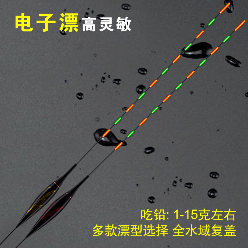 速发佛手夜光漂电子票黑坑滑口鲫鲤鱼漂近视高灵敏超亮青草鱼纳米