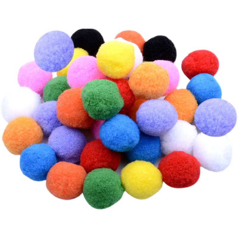 粘贴ydi彩色儿童绒毛绒球毛球球球球手工材料画毛球小d幼儿园制作