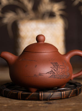 木鱼 宜兴周婷手工雕刻玉乳壶紫砂壶 紫砂泡茶壶功夫茶具小号茶壶