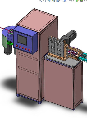 全自动钢丝折弯机3D图纸H165 非标自动化设备3D图纸3D素材