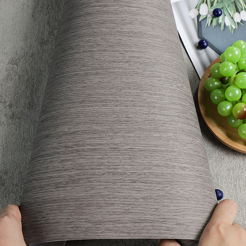 加厚灰色木纹贴纸自粘仿真仿木皮门框家具翻新柜子桌面贴膜波音纸