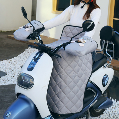 分体电动车挡风被加厚加绒安全轻便骑行电瓶摩托车通用挡风罩秋冬