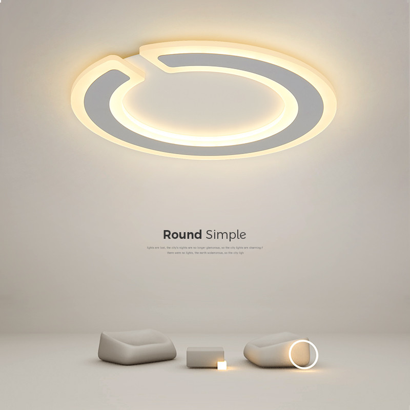 现代简约led圆形吸顶灯家用卧室灯创意个性房间灯饰时尚客厅灯具