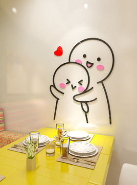 极速3d立体insl风墙贴甜品奶茶店美甲店铺墙壁装饰亚克力背景墙面