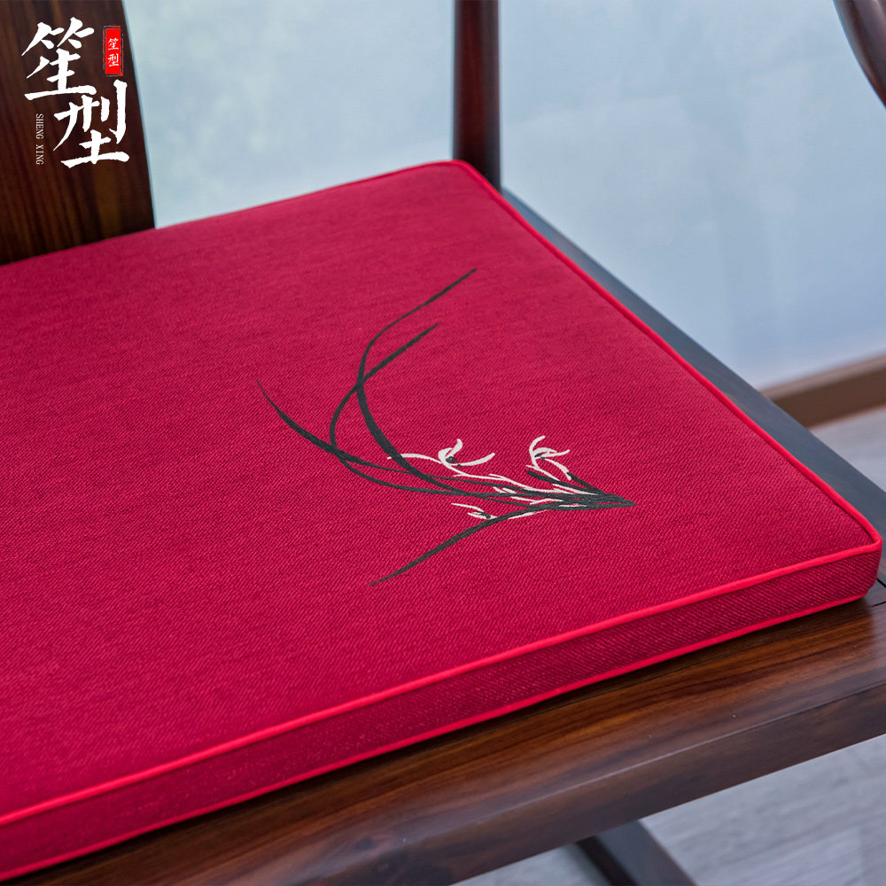 古典加厚椅垫新中式红木沙发坐垫实木G椅子座垫餐椅茶椅圈椅垫防