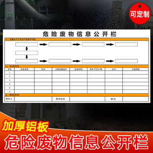 危险废物信息公开栏标志t牌警告标识牌危险废物标签标贴警示铝标
