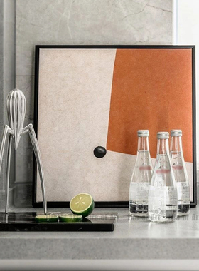 样板房北欧现代简约餐厅定制家具厨房橱柜K榨汁器摆件软装装饰组