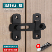 免打孔门扣防盗房门移门锁扣插销卡扣卫生间推拉门锁厕所搭扣门栓