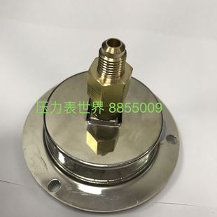 16kg 60ZQ 1.6mpa 加铜螺纹m11x1.25 轴向带边耐震压力表