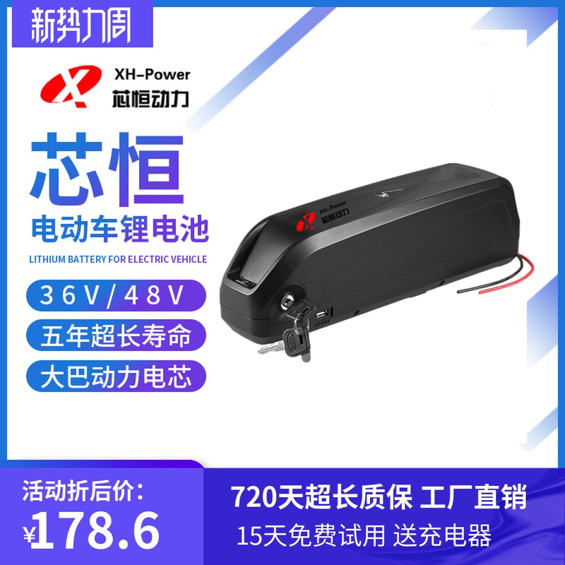 电动车锂电池48V海龙一号2型36V锂电池G12AH15ah山地车改装锂电池