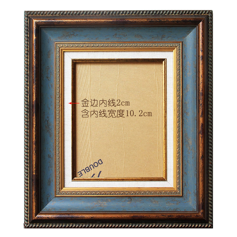 简约美式画框定制 油画外框 实木画框宽度8.2厚度3.7cm