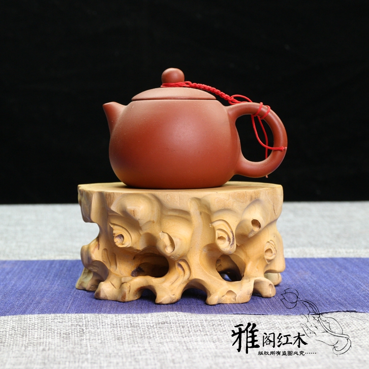 黄杨木根雕镂空实木底座红木紫砂壶盆景底座木质根雕原木木垫木托