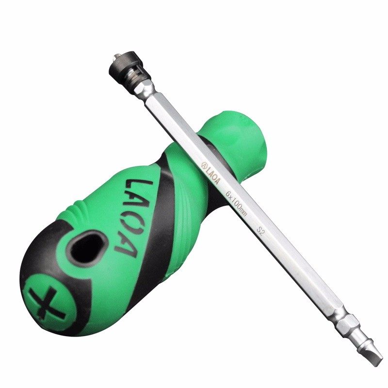 速发子A 磁力环S2螺丝刀 6*150MM十字起老改锥 两用多功能强磁螺