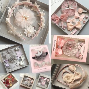 极速小学生女孩儿饰头饰头上组合装饰品扎L头绳头发绳儿童发夹可