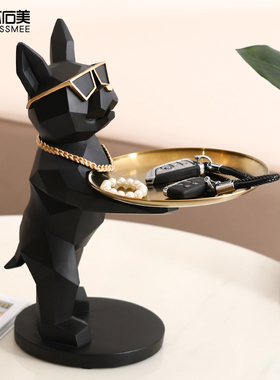 速发奢意放收纳摆件客厅酒柜玄家茶几托盘轻创风关居软装饰品