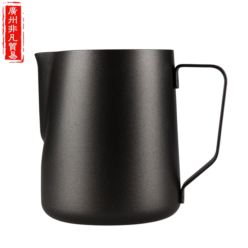 RW拉花缸不锈钢压纹不粘缸咖啡z拉花杯尖嘴奶缸加厚304专业奶泡杯