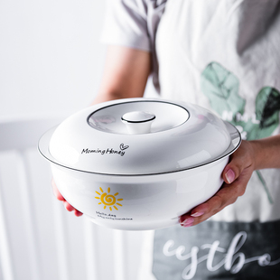 速发汤碗大号家用双耳带盖品锅的瓷式餐具装汤陶大碗小号汤盆面碗