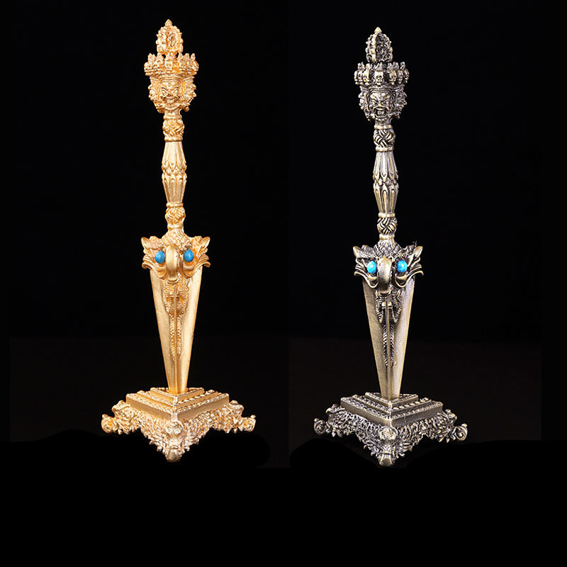 速发尼泊尔密宗杵金德金刚降魔杵挂坠普巴纯铜金刚大威刚镢摆件