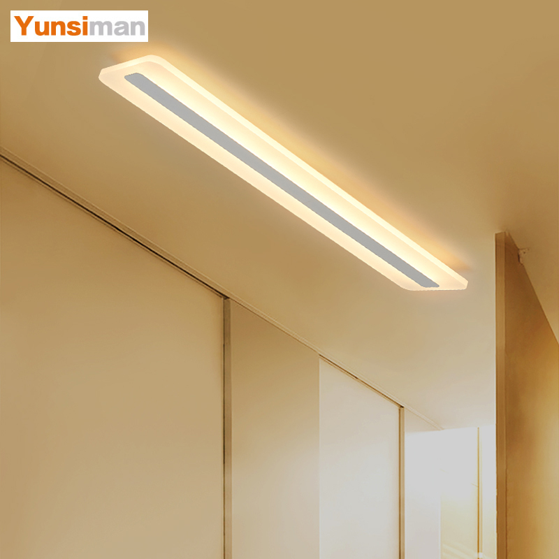 led吸顶灯现代简约阳台t家用过道走廊长方形超薄门厅长条玄关灯具