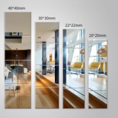 镜子拼接镜身镜穿衣镜空间小户型白色墙面健身房欧式 店 粘贴服装