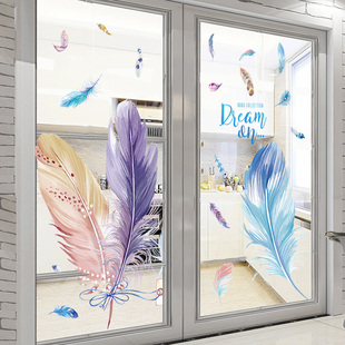 速发厨房玻璃窗防晒贴推拉门贴纸墙贴画窗花贴装饰品翻新遮丑户窗