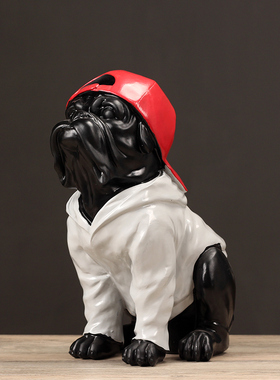 速发创意狗年摆生美式家居装饰品客厅电视关玄柜桌面饰肖狗摆件