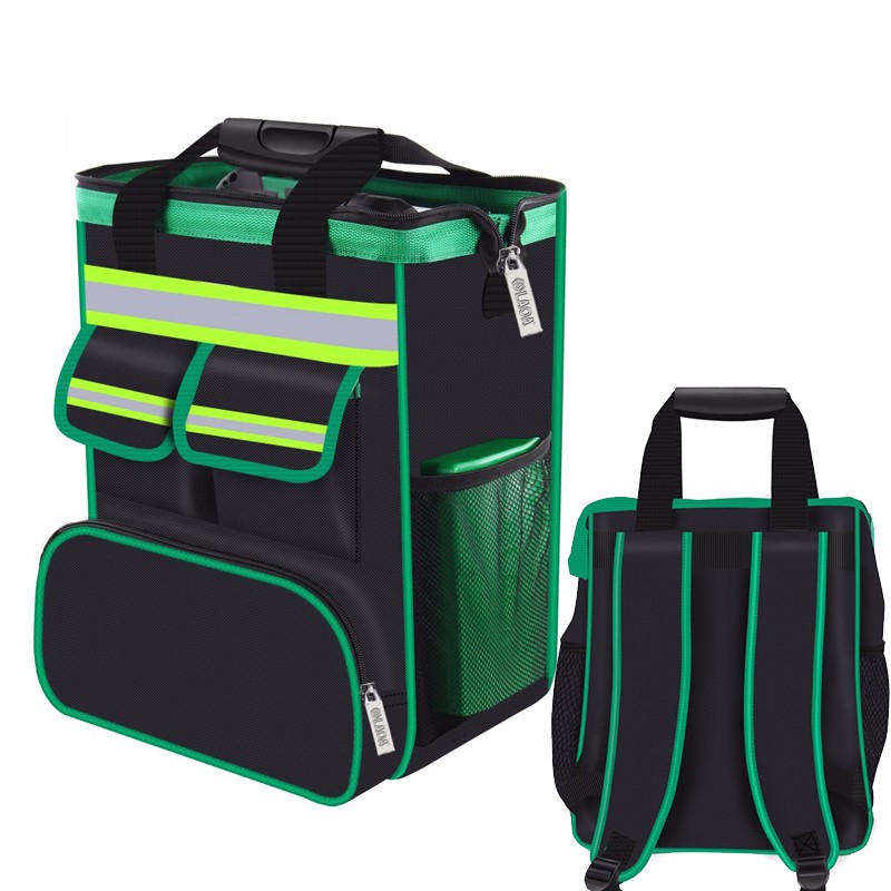 速发工A 电工双肩工具男大加厚帆布通家信电老具包多功能维修袋