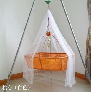 幼婴儿蚊帐可爱儿童床方r顶潮汕电动摇篮蚊帐加密宝宝圆顶吊篮蚊