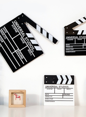 北欧风创意电影拍板场记板导演板打板摄影道具个性装饰摆件可悬挂