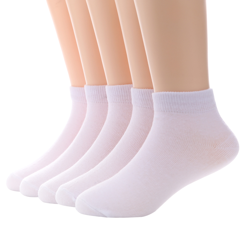 儿童袜子纯棉春秋夏季学生男童女童短筒纯白色小白袜3-5-7-9-12岁