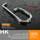 高精亮光SUS304不锈钢浴室玻璃门拉手浴室扶手浴室把手GS R.3083A