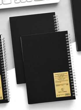 速发尼家透明b灰色线圈本网格学生浅事螺旋本方格子手账记5本