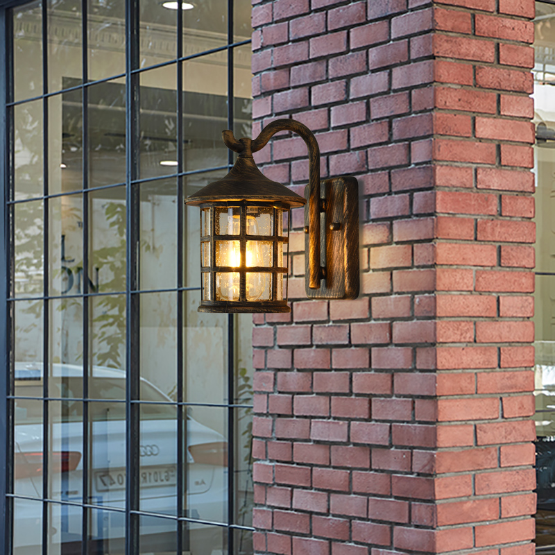 户外防水壁灯美式乡村复古过道阳台灯庭院床头欧式室外防雨壁灯