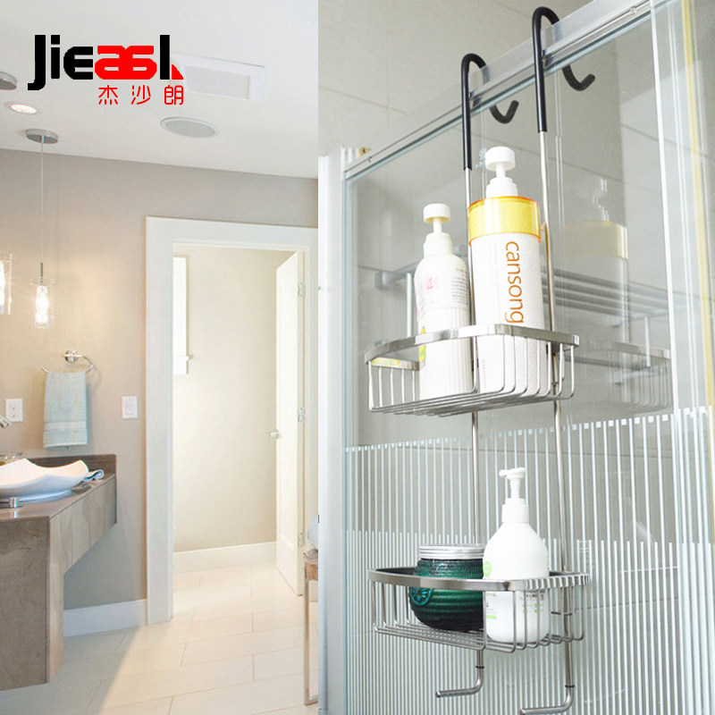 淋浴房置物架浴室洗手间不锈钢壁挂冲凉房挂篮免打孔卫生间收纳架