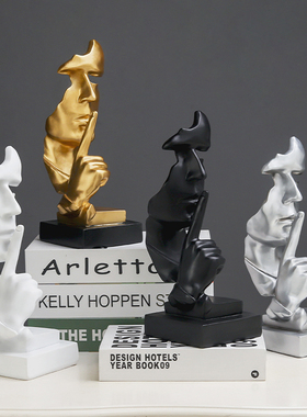 速发沉默是金客厅酒办装饰小摆件创意家居柜公室装饰美式工艺品品