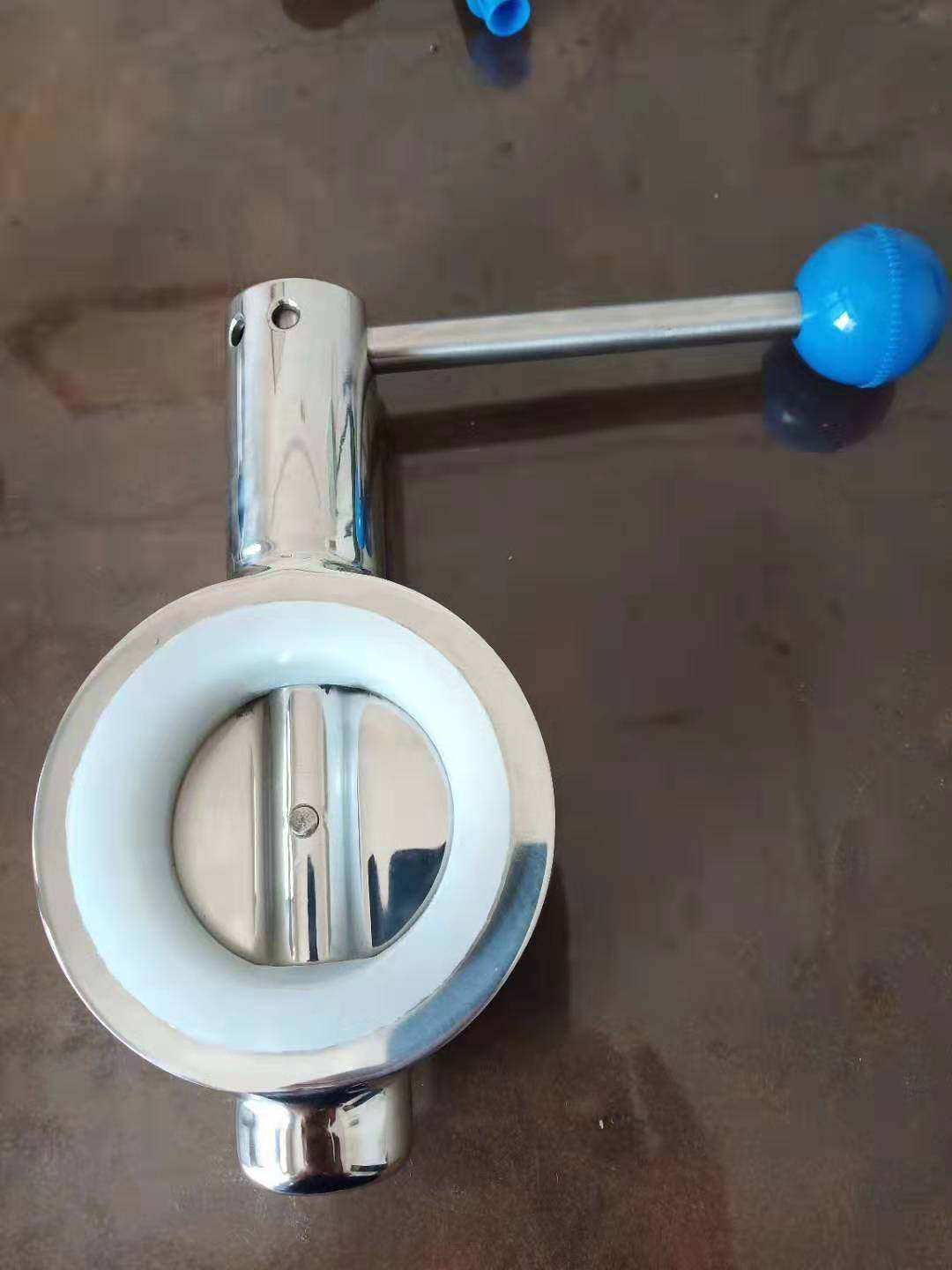 304不锈钢对夹蝶阀卫生级手动广式涡轮法兰对夹蝶阀D71X-16P-DN5