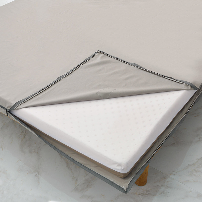 纯棉六面全包床h笠拉链款全棉乳胶薄床垫套保护罩单件2021新款定