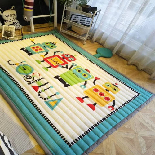 儿童爬行垫加厚棉质家用可折叠游戏地垫可机洗卧室垫子婴儿爬爬垫