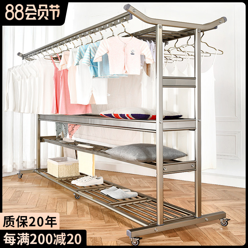 别墅室外晾衣架落地折叠户外晒衣架阳台大型凉衣架家用移动晾衣杆