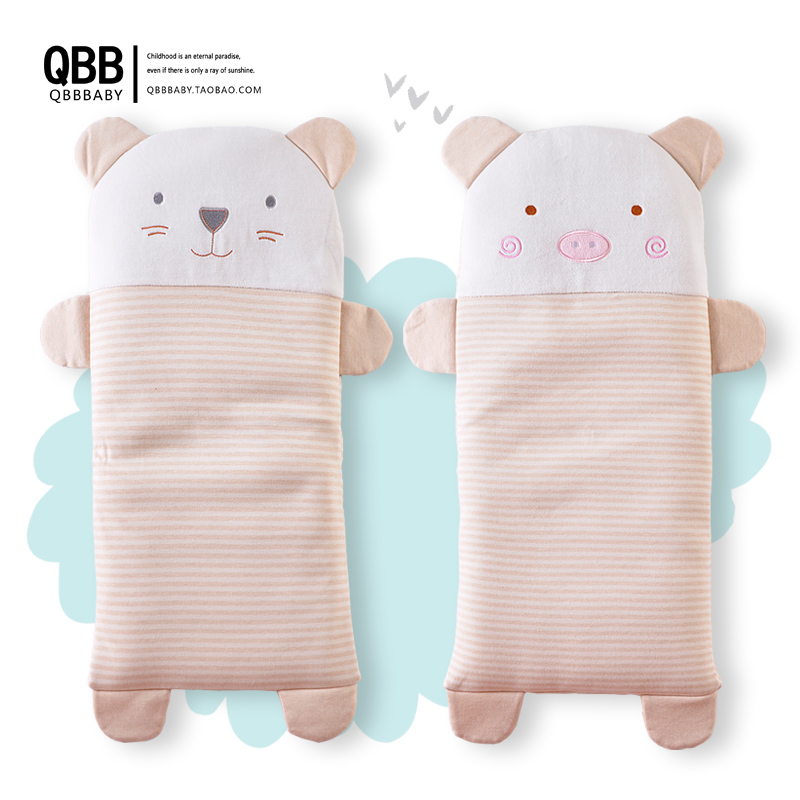 婴儿枕头0-1-2-3岁儿童枕有机棉四季通用新生儿T宝宝定型枕防偏头