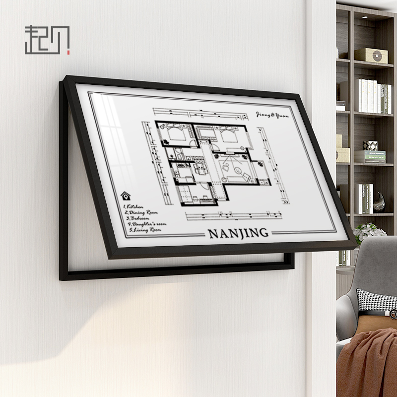 起贝定制户型图电表箱装饰画房屋平面设计图配电箱遮挡开关盒挂画图片