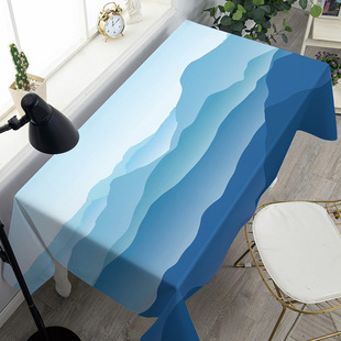 饰画防水隔热易洗餐桌布学生宿舍书桌布网红茶几台布 可定制山峰装