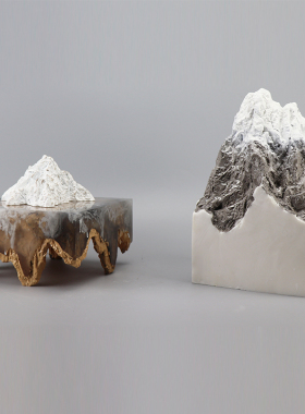 现代新中式轻奢家居摆件假山雕塑艺术品办公室酒柜样板间软装玄关