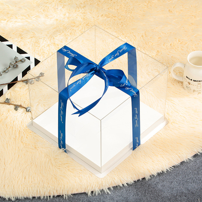 全透明二合一生日蛋糕盒6寸8寸10寸单层双层双面覆膜蛋糕包装盒子