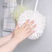 日式 加厚吸水手帕超细纤维儿童擦手毛巾 雪尼尔擦手球擦手巾挂式